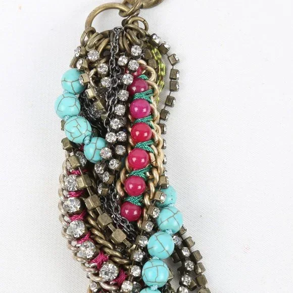 Stella & Dot | Vivid Bamboleo Rhinestone+Handwoven Cupchain Statement Ne… - Picture 16 of 16